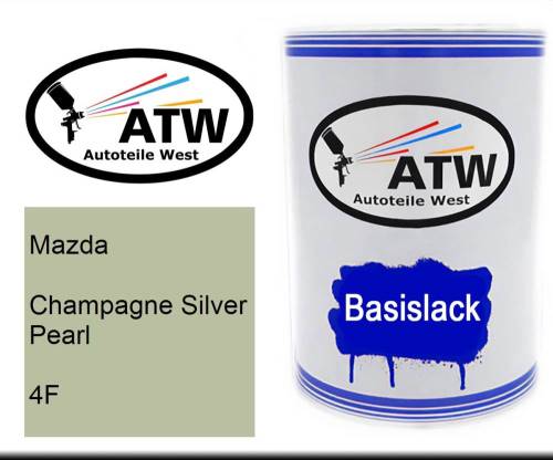 Mazda, Champagne Silver Pearl, 4F: 500ml Lackdose, von ATW Autoteile West.